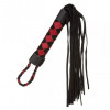 Loveshop Плетка из экокожи и замши ромб FLOGGER BLACK/RED (F61423) - зображення 1