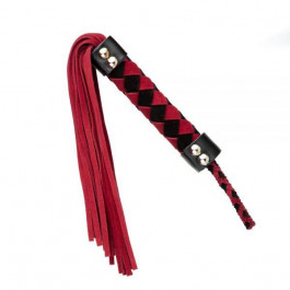 Loveshop Плетка из замши ромб FLOGGER BLACK/RED (F61416)