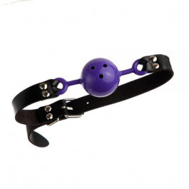   Loveshop Кляп из экокожи Loveshop Latex BREATHABLE BALL GAG PURPLE (F61409)