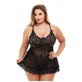   Baci MINI LACE CHEMISE, XL (BAC3171BLKQ)