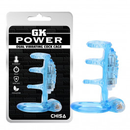   Chisa Novelties GK Power Dual Vibrating Cock Cage Blue (57339/CN-461657339)