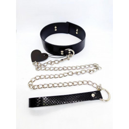   DS Fetish Collar with leash black (DS36830)