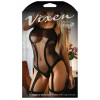 Vixen Боді напівпрозоре, в дрібну сітку, із заклепками, чорне, One Size (V85901) - зображення 3