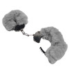 DS Fetish Наручники  Plush handcuffs, метал з хутром, сірі (88168 /Sm-c1307) - зображення 2