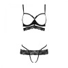 Passion SARIA SET WITH OPEN BRA black XXL/XXXL - Passion Exclusive (PS25003) - зображення 5