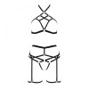 Passion MORGAN SET WITH OPEN BRA black S/M Exclusive (PS23902) - зображення 5