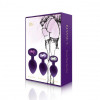 Rianne S Booty Plug Set Purple, диаметр 2,7см, 3,5см, 4,1см (SO3908) - зображення 2