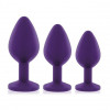 Rianne S Booty Plug Set Purple, диаметр 2,7см, 3,5см, 4,1см (SO3908) - зображення 4