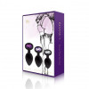 Rianne S Booty Plug Set Black, диаметр 2,7см, 3,5см, 4,1см (SO3889) - зображення 2