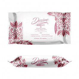   Swiss Navy Жіночі серветки для тіла та обличчя, що очищають Desire by  Feminine Wipes 25 шт