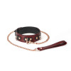 Liebe Seele Wine Red Collar and Leash (SO9451) - зображення 1