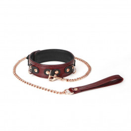   Liebe Seele Wine Red Collar and Leash (SO9451)