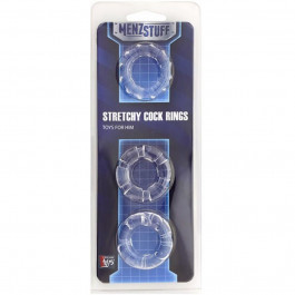   Dream toys Набор колец Menz Stuff Stretchy Cock Rings прозрачный (DT20835)