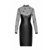 Noir Handmade Сукня  F310 Sublime wetlook and flocked mesh midi dress Вlack, S (SX0297) - зображення 4