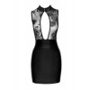 Noir Handmade Сукня  F241 Short dress with powerwetlook skirt and tulle top Вlack, XXL (SX0149) - зображення 5