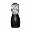 Noir Handmade Сукня  F241 Short dress with powerwetlook skirt and tulle top Вlack, XXL (SX0149) - зображення 6