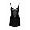 Noir Handmade F320 Starlet wetlook minidress with ring belt Вlack, XXL (SX0355) - зображення 7