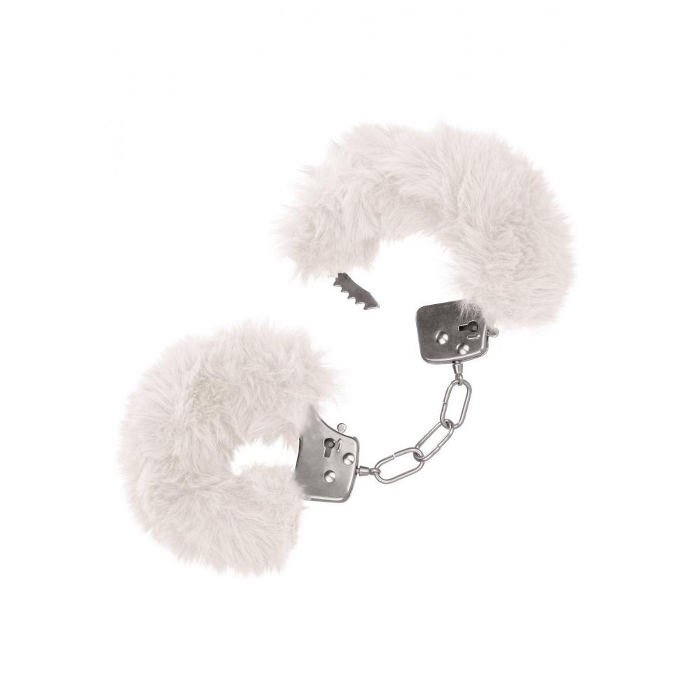 California Exotic Novelties Наручники з хутром, металеві  Ultra Fluffy Furry Cuffs, білий (13376/White) - зображення 1