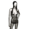 California Exotic Novelties Боді-сітка в стразах з капюшоном CalExotic Hooded Deep V Bodysuit, чорний (CE16625) - зображення 4