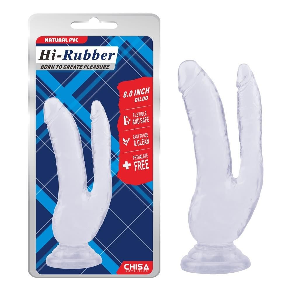 Chisa Novelties Chisa Hi-Rubber 8.0 Dildo-Clear (CH16420) - зображення 1