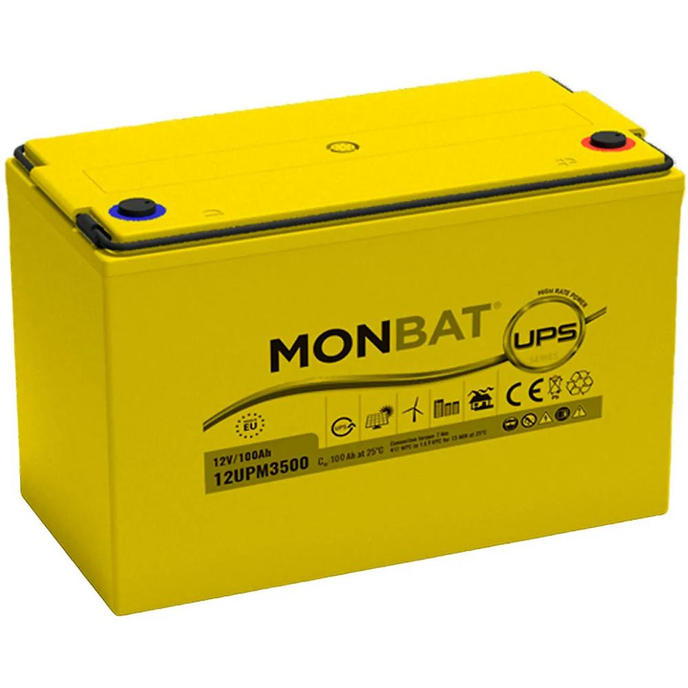 Monbat High Rate Power Top AGM 6СТ-100 (12UPM3500) - зображення 1