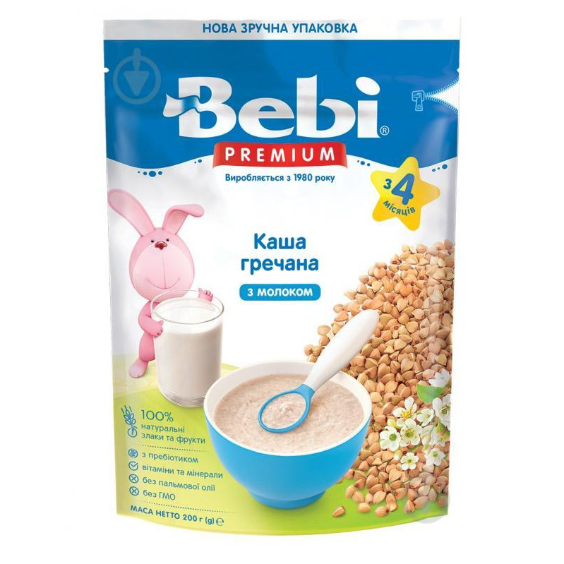 Bebi Premium Молочная каша Гречневая 200 г - зображення 1