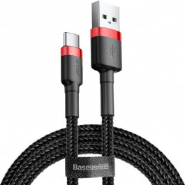   Baseus Cafule Cable USB For Type-C 3A 1M Red+Black (CATKLF-B91)