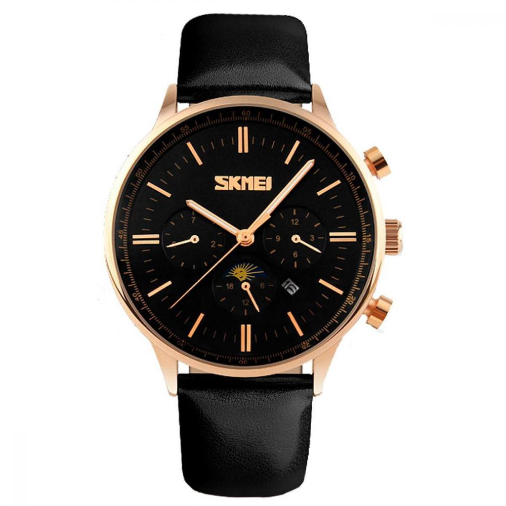 Skmei 9117 Gold Case Black Dail BOX (9117BOXGBK) - зображення 1