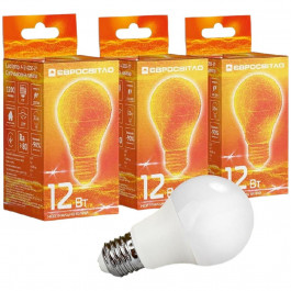   Евросвет LED 12W 4200к Е27 набор 3 шт (56872)