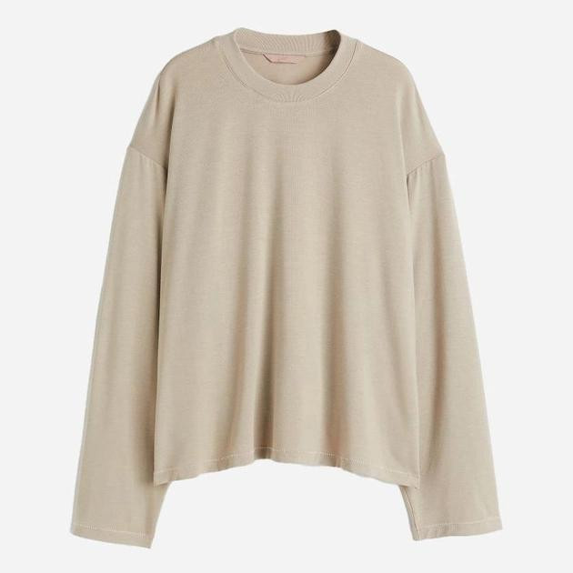 H&M Лонгслів жіночий  1052970ral M Бежевий (PS2030000312191) - зображення 1