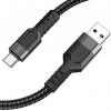 Hoco U110 USB Type-A to USB Type-C 1.2m Black (6931474770608) - зображення 1