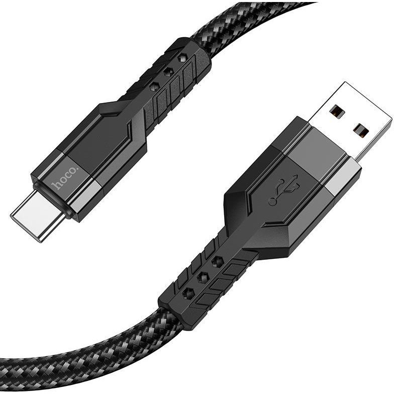 Hoco U110 USB Type-A to USB Type-C 1.2m Black (6931474770608) - зображення 1