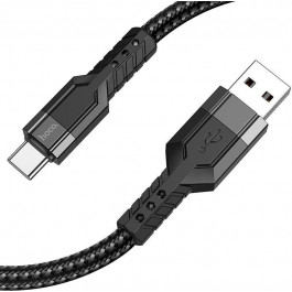   Hoco U110 USB Type-A to USB Type-C 1.2m Black (6931474770608)