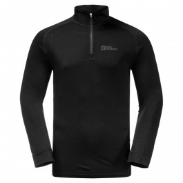   Jack Wolfskin Термотолстовка мужская  Alpspitze Wool L/S Hz M 1808701-6000 XL Черная (4064993567847)