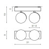 Azzardo Спот  AZ1375 MAX 2 12V BK/WH (GM4206-12V-WH-BK) - зображення 2