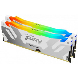   Kingston FURY 32 GB (2x16GB) DDR5 6000 MHz Renegade RGB White/Silver (KF560C32RWAK2-32)