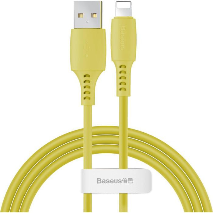 Baseus USB Cable to Lightning Colourful 2.4A 1.2m Yellow (CALDC-0Y) - зображення 1