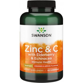   Swanson Zinc & C Lozenges 60 Lozenges (Orange-Lemon)