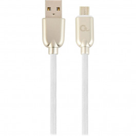   Cablexpert Premium Rubber Micro-USB White 1m (CC-USB2R-AMMBM-1M-W)