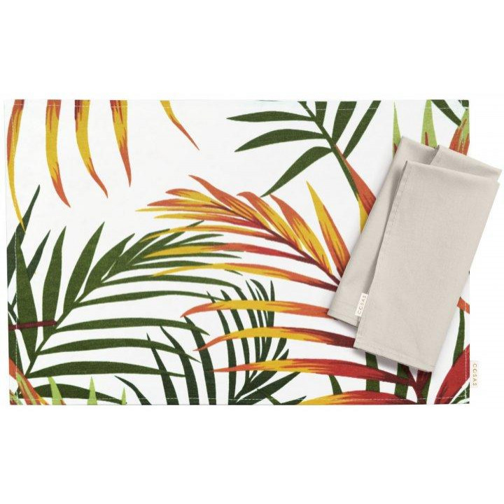 COSAS Серветки  Foliage Color Beige 30х30 см 4 шт, 30x42 см 4 шт (4822052071700) - зображення 1