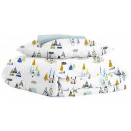   COSAS Комплект постільної білизни  Підлітковий 160x220 Wigwam Forest El Light Blue (4822052083468)