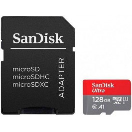   SanDisk 128 GB microSDXC UHS-I U1 A1 Class 10 Ultra (SDSQUAB-128G-GN6MA)