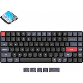   Keychron K3 Pro 84Key Gateron Blue Low Profile QMK RGB EN/UKR USB/BT Black (K3PB2_KEYCHRON)