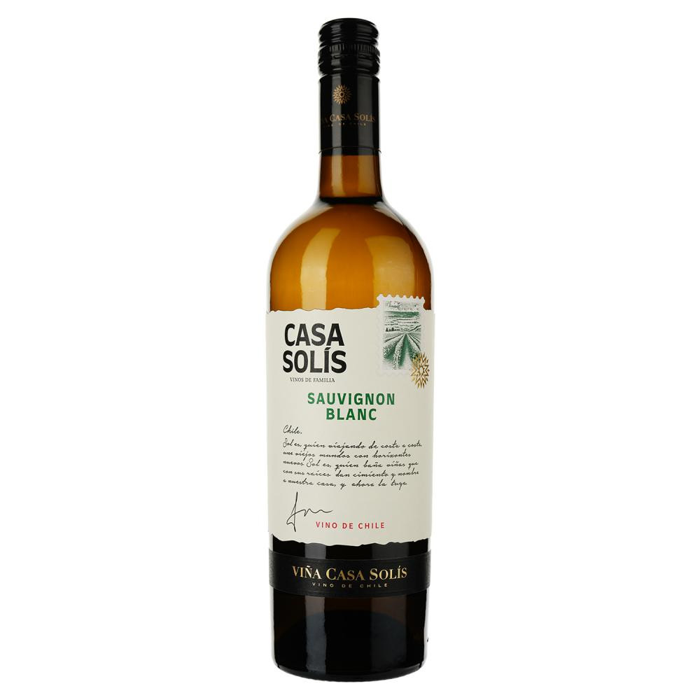 Casa Solis Вино  Sauvignon Blanc біле сухе, 0,75 л (7804664410167) - зображення 1