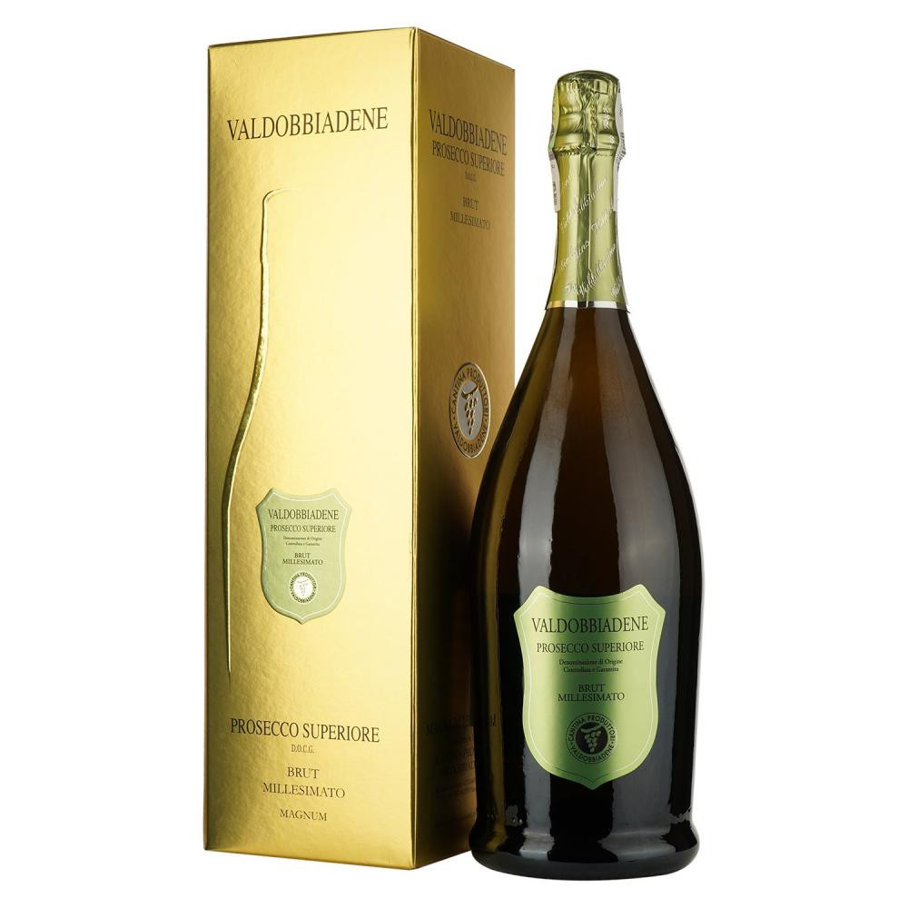 Val D'Oca Вино ігристе  Prosecco Superiore Brut, 1,5 л (8000037000471) - зображення 1