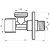 NOLF Кран для подключения сантехприборов 1/2"x3/4" (NF.1101)  (NF2973) - зображення 2