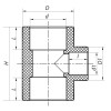 KOER Тройник редукционный 75x32x75 PPR  K0219.PRO (KP2584) - зображення 2