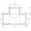 KOER Тройник редукционный 3/4"х1/2"х3/4" ВВВ  KF.T080608F (KF0063) - зображення 2