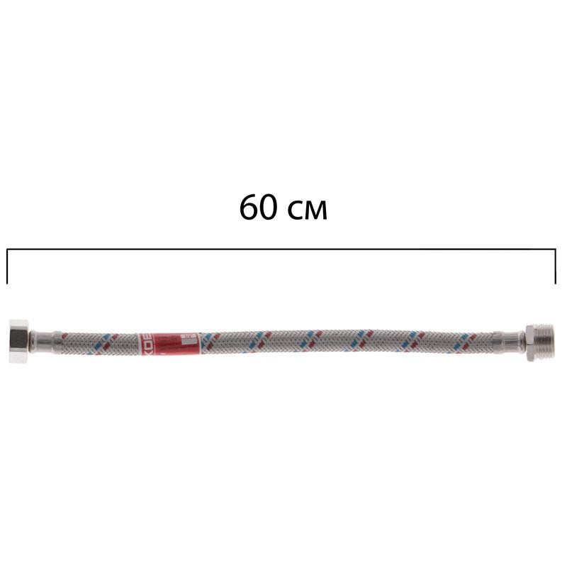 KOER Гибкая подводка 1/2'' ГШ-060 см  (шланги в нержавеющей оплетке) (KR0265) - зображення 1