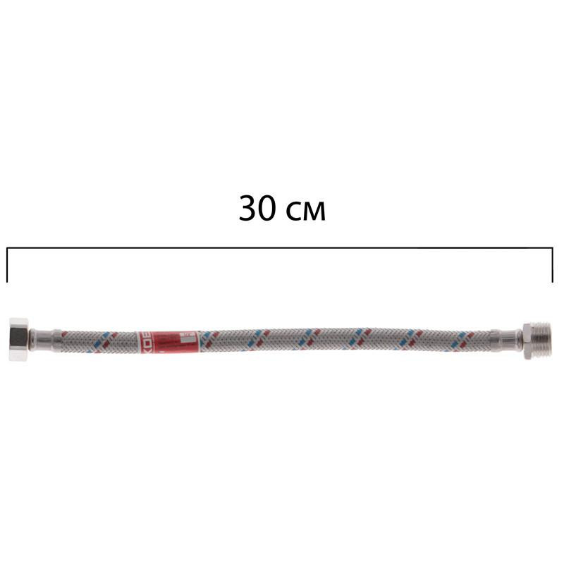 KOER Гибкая подводка 1/2'' ГШ-030 см  (шланги в нержавеющей оплетке) (KR0262) - зображення 1